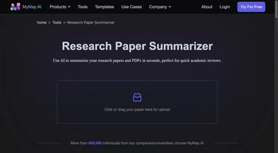 MyMap.AI Research Paper Summarizer preview